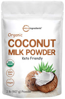 Organic Coconut Milk Powder, 2 Pound (32 Ounce), Plant-Based Creamer, Perfect for Coffee, Tea and Smoothie, Non-Gmo and Keto Friendly